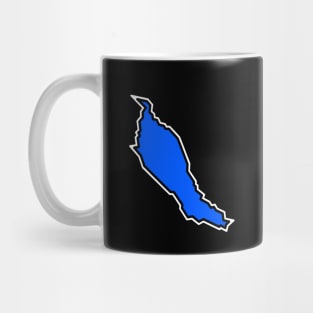 Denman Island Silhouette in Indigo Blue - Simple and Fresh - Denman Island Mug